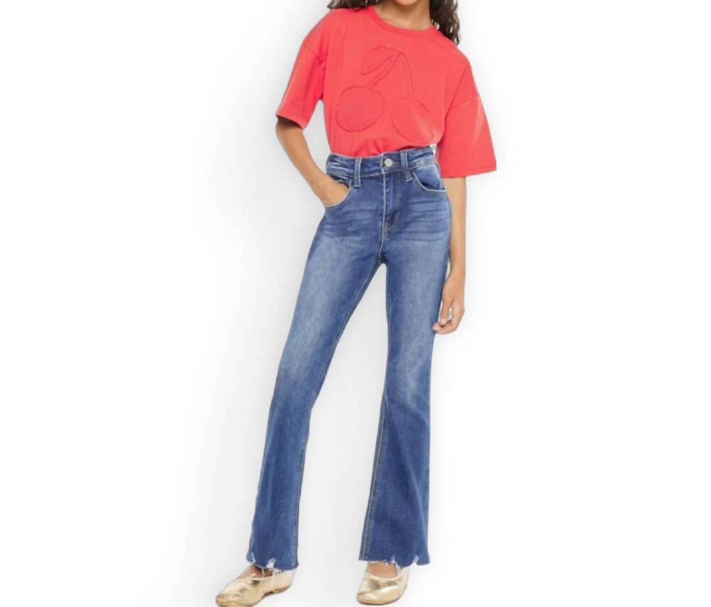 NEW KANCAN kickback cutie bootcut jeans in dark wash